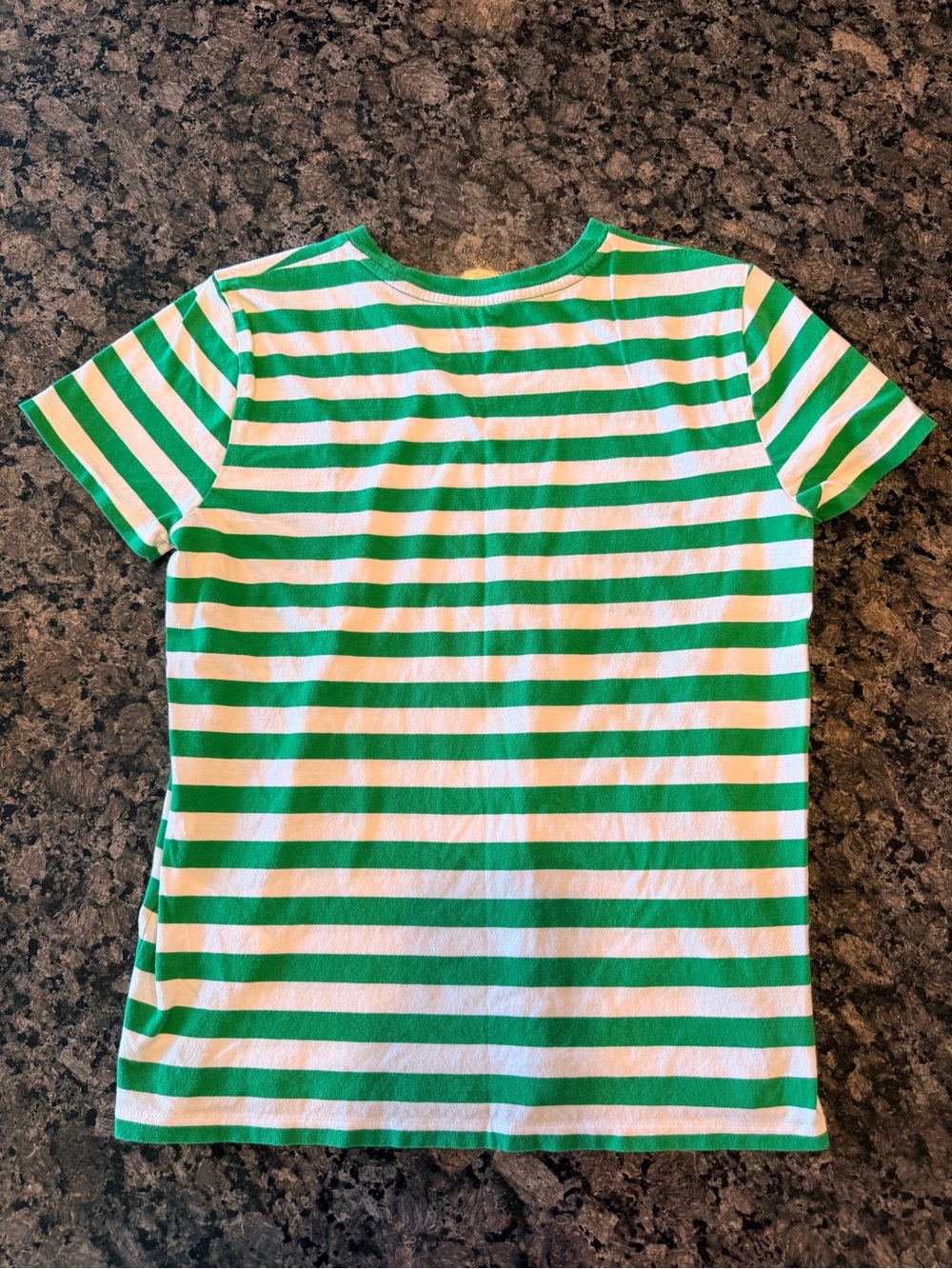 Polo Ralph Lauren Green White Striped Tee Size S Cotton Shirt - Picture 2 of 4